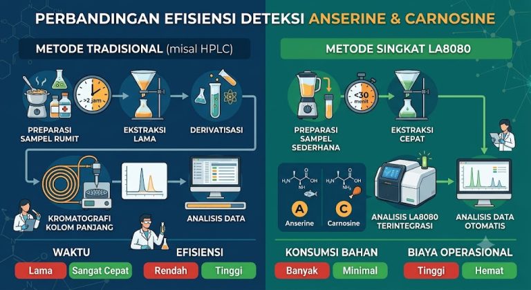 Deteksi Anserine dan Carnosine Lebih Efisien dengan Metode Singkat LA8080: Terobosan dalam Analisis Pangan dan Kesehatan